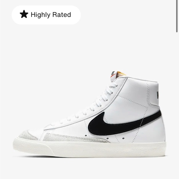 BN Nike Blazer Mid '77 Vintage White Black - Size 9.5M - Picture 10 of 11